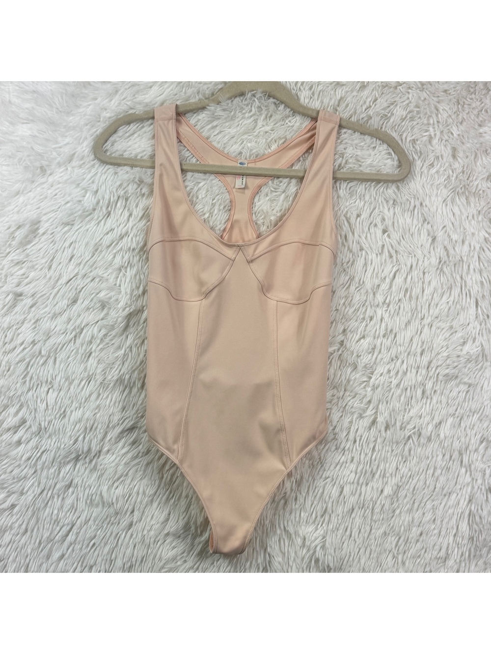 Free People Movement Cutout Blush Bodysuit XS